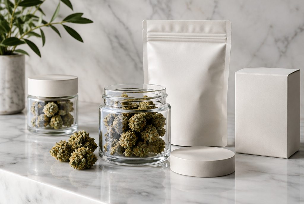 Cannabis SEO: premium cannabis products on display
