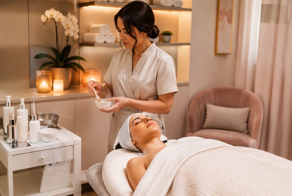 Luxury med spa treatment room