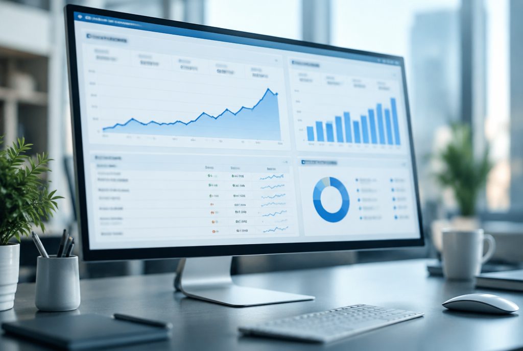 Analytics dashboard showing organic growth