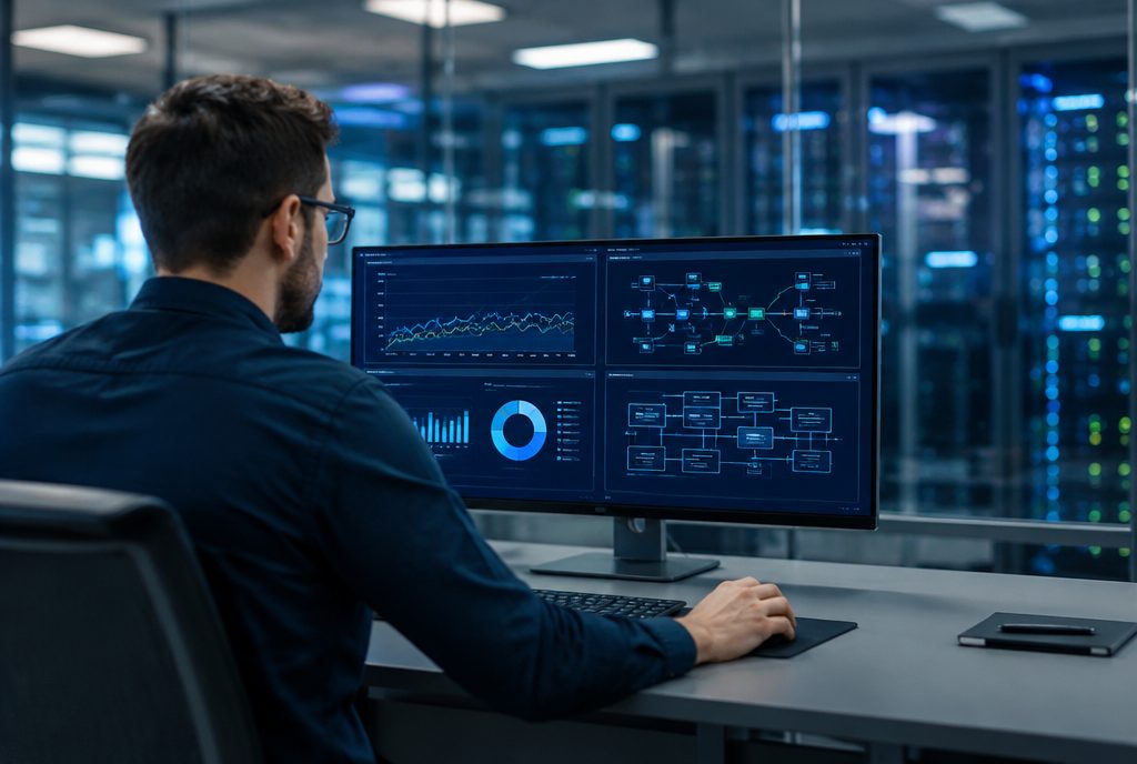 Technical SEO specialist analyzing website performance