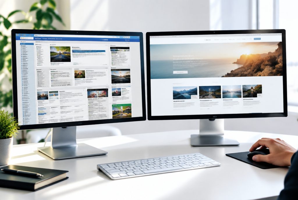 Website redesign comparison for a Los Angeles business